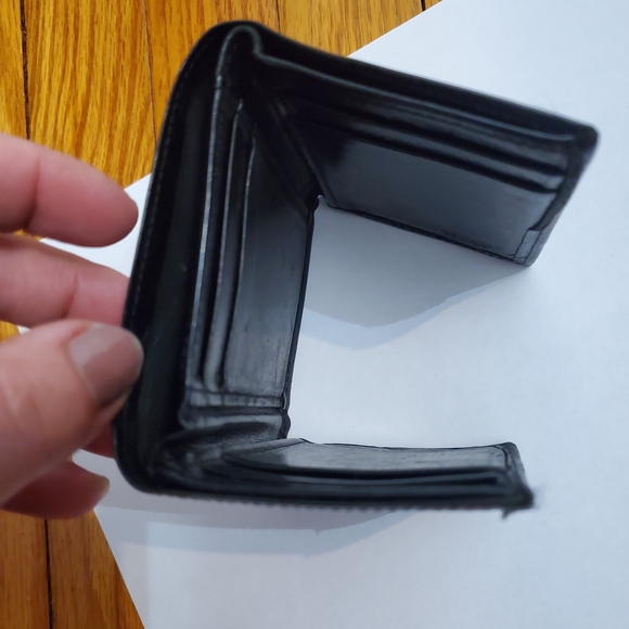 Y2K COACH TRIFOLD Black Soft Leather Wallet MENS